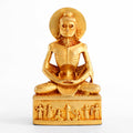 Kleine Askese Buddha Statue. Vergoldete Siddhartha Gautama Statue.