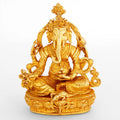 Kleine goldene Ganesha-Statue.
