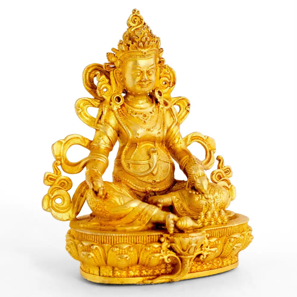 Kleine goldene Jambhala Buddha Statue.