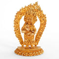 Kleine vergoldete Mahakala Statue einer buddhistischen Gottheit.