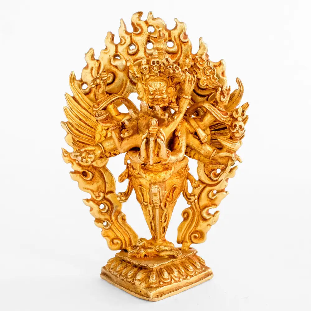 Kleine Vajrakila Statue Dorje Phurba. Zornige Tantra Gottheit 