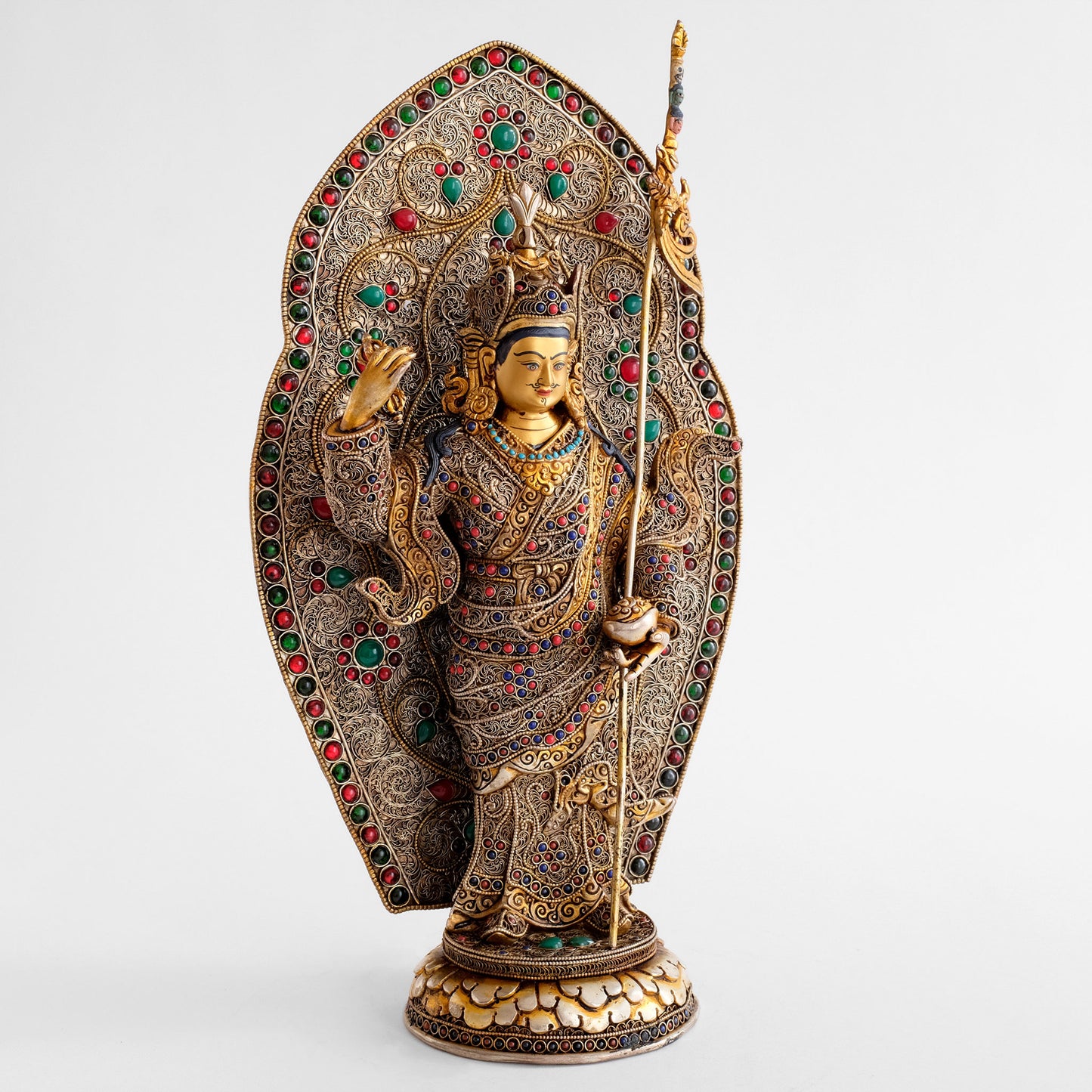 Stehende Padmasambhava Statue, der Guru Rinpoche