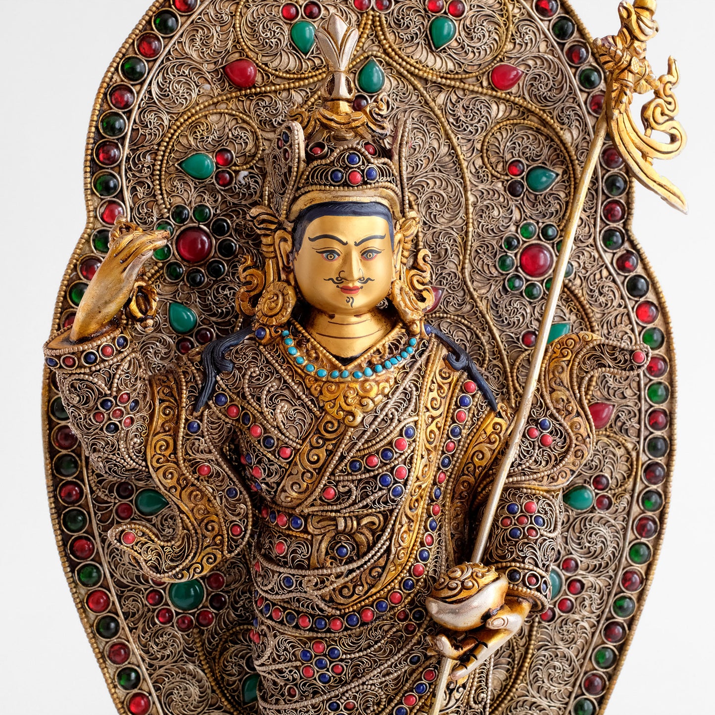 Stehende Padmasambhava Statue, der Guru Rinpoche