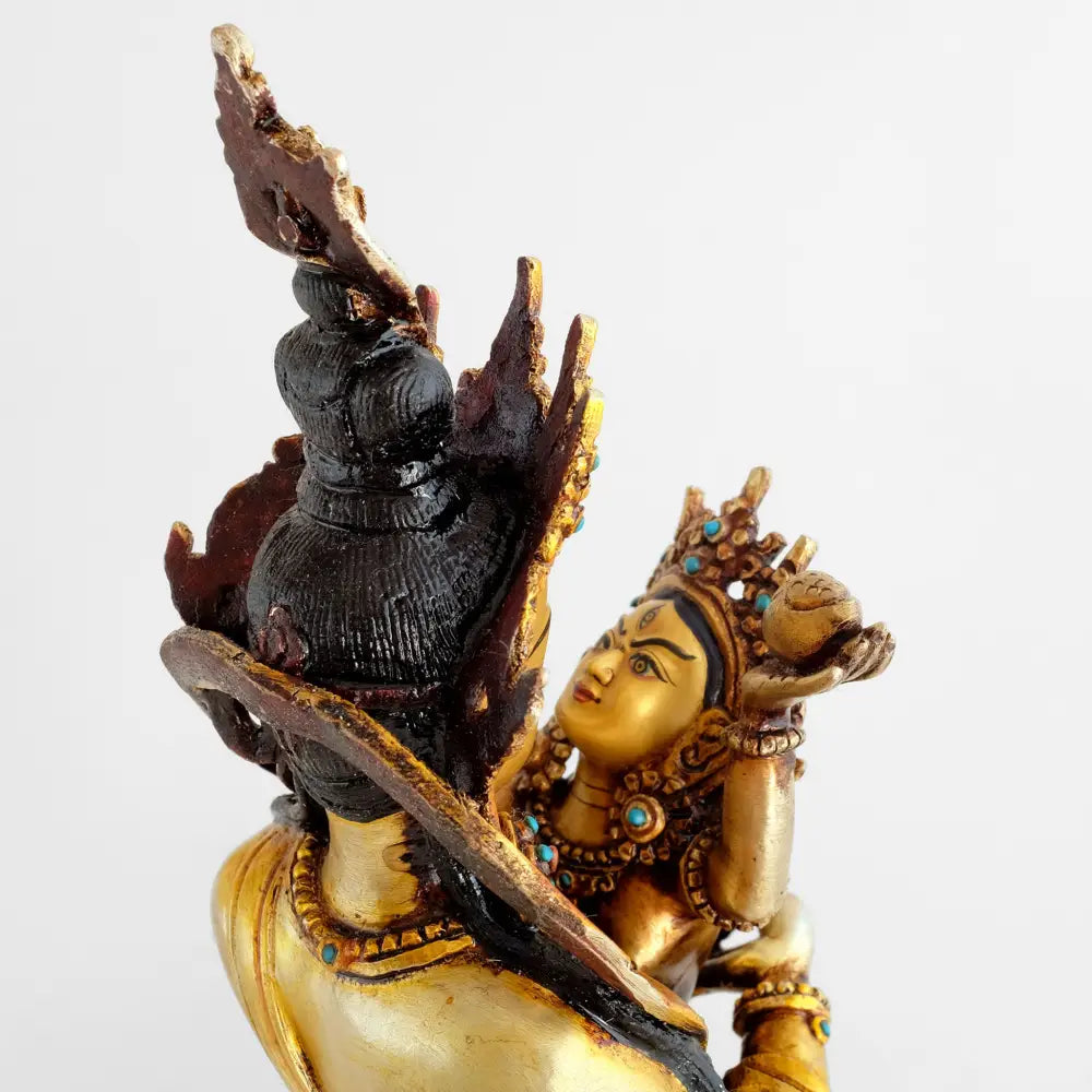 Vajrasattva Consort Statue, zwei sich umarmenden Gottheiten.