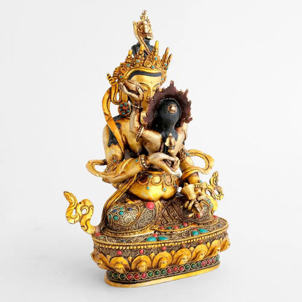 Vajrasattva Shakty, mit filigran verzierte vergoldet buddhistische Statue.